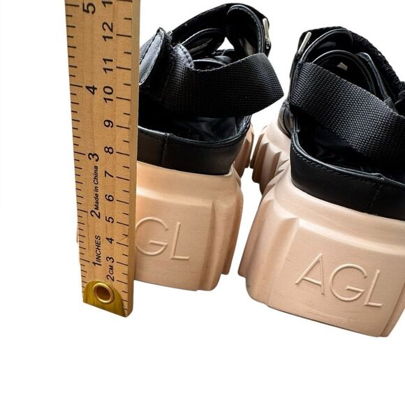 AGL Traspy Strappy Sneaker In Nero-nero 10 - Picture 11 of 12